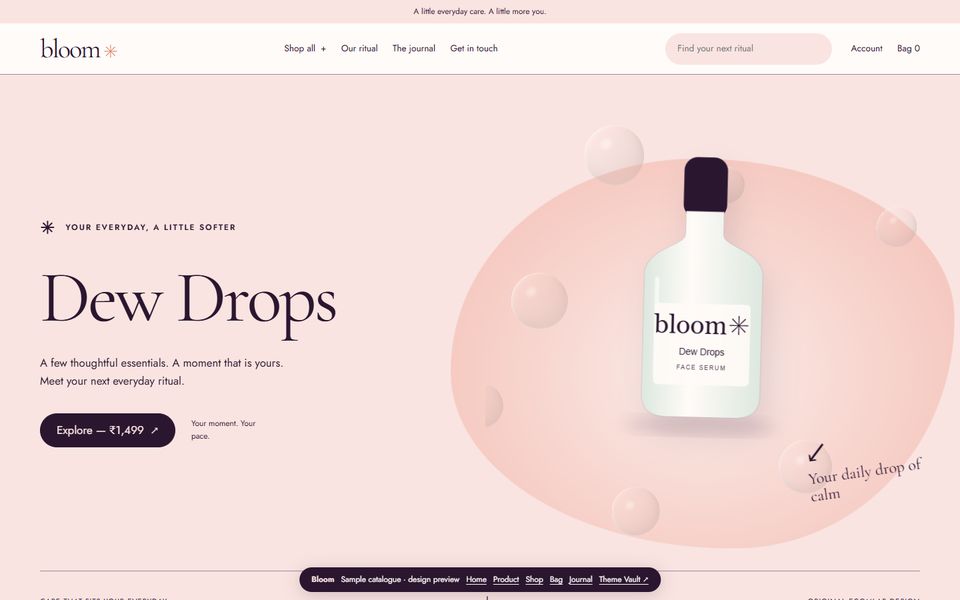 Bloom, a beauty store theme