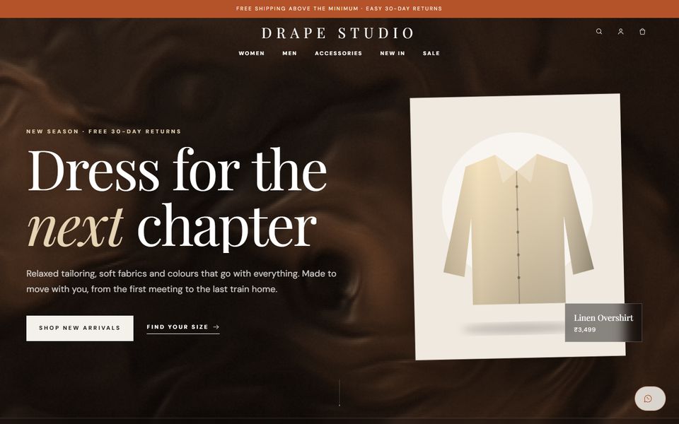 Drape, a fashion store theme