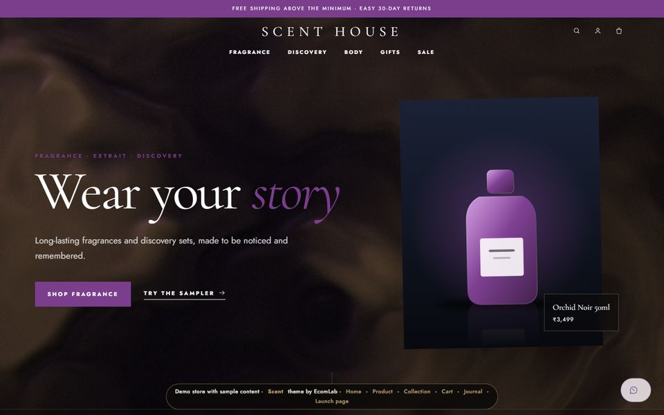 Scent, a perfume store theme