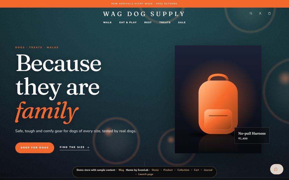 Wag, a pets store theme